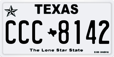 TX license plate CCC8142