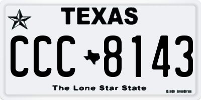 TX license plate CCC8143