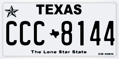 TX license plate CCC8144