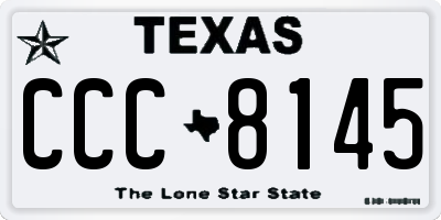 TX license plate CCC8145