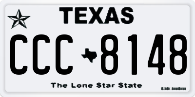 TX license plate CCC8148