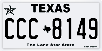 TX license plate CCC8149