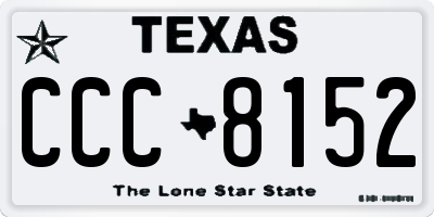 TX license plate CCC8152