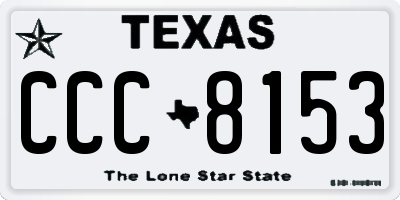 TX license plate CCC8153