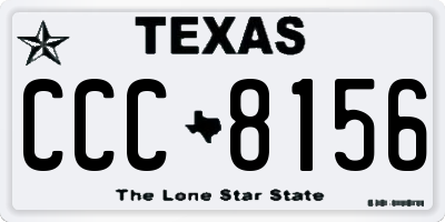 TX license plate CCC8156