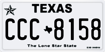 TX license plate CCC8158