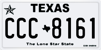 TX license plate CCC8161