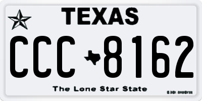 TX license plate CCC8162