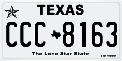 TX license plate CCC8163
