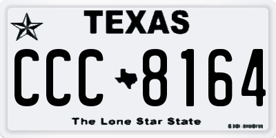 TX license plate CCC8164