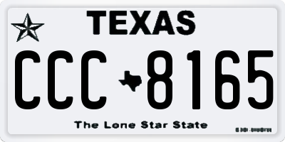 TX license plate CCC8165