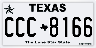 TX license plate CCC8166