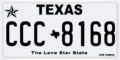TX license plate CCC8168