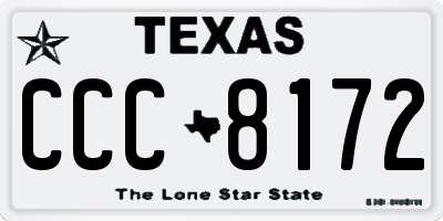 TX license plate CCC8172