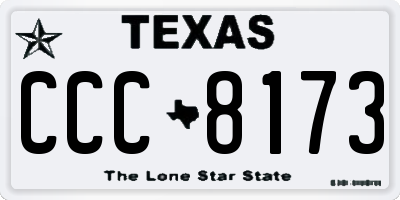 TX license plate CCC8173