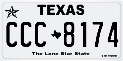 TX license plate CCC8174
