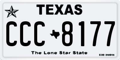 TX license plate CCC8177