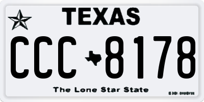 TX license plate CCC8178