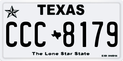 TX license plate CCC8179