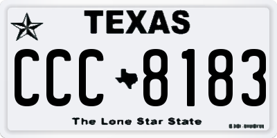TX license plate CCC8183