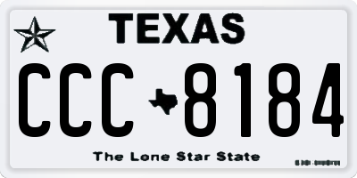 TX license plate CCC8184