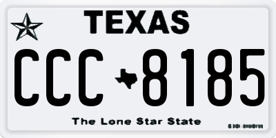 TX license plate CCC8185