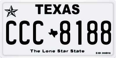 TX license plate CCC8188