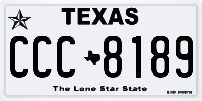 TX license plate CCC8189