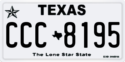 TX license plate CCC8195