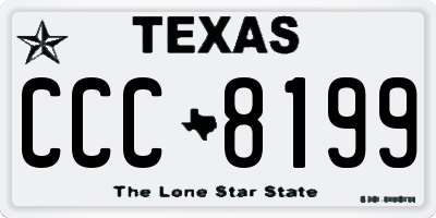 TX license plate CCC8199
