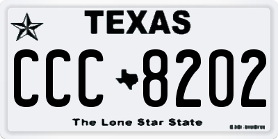 TX license plate CCC8202