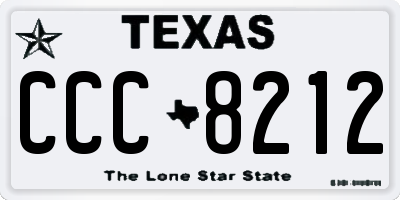 TX license plate CCC8212