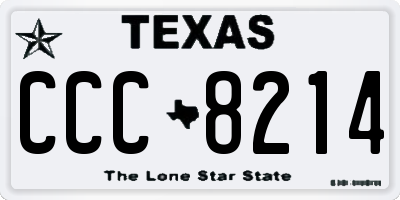 TX license plate CCC8214