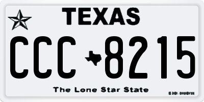 TX license plate CCC8215