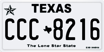 TX license plate CCC8216