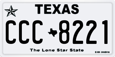TX license plate CCC8221