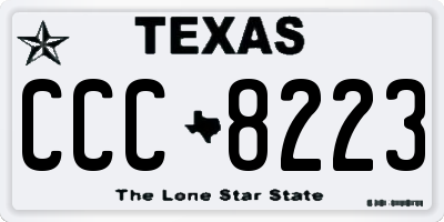 TX license plate CCC8223