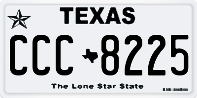 TX license plate CCC8225