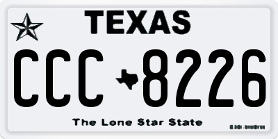 TX license plate CCC8226