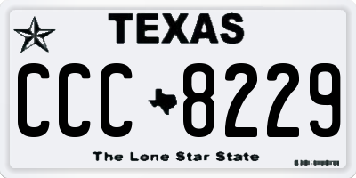 TX license plate CCC8229