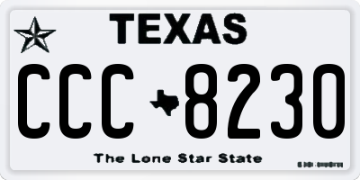 TX license plate CCC8230