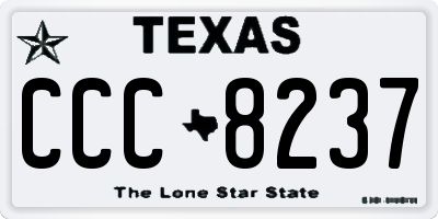 TX license plate CCC8237