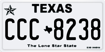 TX license plate CCC8238
