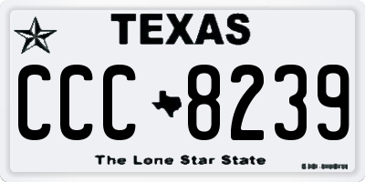 TX license plate CCC8239
