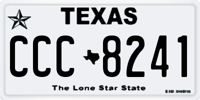TX license plate CCC8241