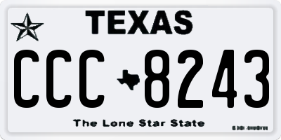 TX license plate CCC8243