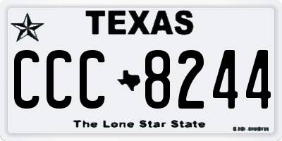 TX license plate CCC8244