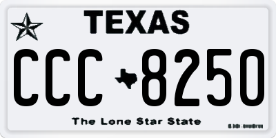 TX license plate CCC8250