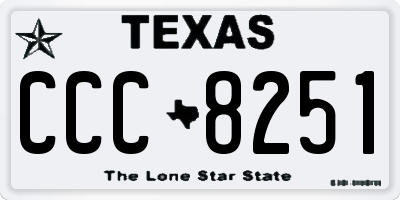 TX license plate CCC8251