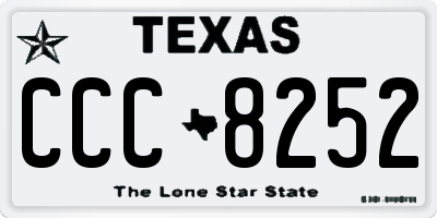 TX license plate CCC8252